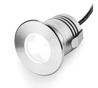 CNBRIGHTER Luces LED subacuáticas para piscina, 3 W, 12 V-24 V CC, IP68 impermeable, aluminio de acero inoxidable, lámpara para piscinas enterradas, estanques, fuentes, escalones, blanco frío (6000 K)