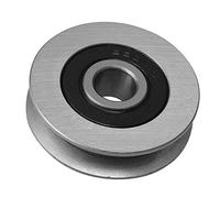 CNBTR 12x50x13MM rodamiento de hierro polea de cable de acero en forma de U rodamiento de rueda de ranura polea load-cojinete 512KG para equipos industriales