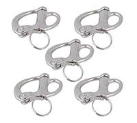 CNBTR - Grillete de anclaje fijo de acero inoxidable, 35 mm, acero inoxidable 304, color plateado, juego de 5 unidades