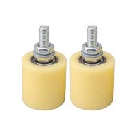 cnbtr M10 40 x mm PP Rueda de acero rodamiento de rodillo guía con 6200 Cojinete para eléctrico puerta Pack de 2