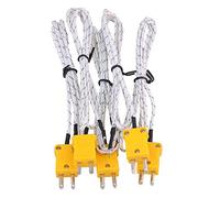 CNBTR Sensor de sonda termopar de medición de metal tipo K de 1 metro con conector mini tipo K (5 unidades)