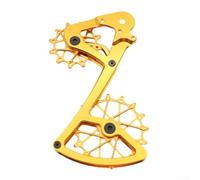 Cnc 7075 Aluminio Desviador trasero Placa y polea Set 12t+16t Para Sram 11/12 Velocidad Tipo 2/2.1/3 Mtb, Pieza de repuesto de la jaula de guía (Oro)