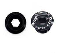 Cnc Aluminio Crank Tapa Tornillo M19 M20 para bicicleta de montaña, compatible con sistemas de piñón, rojo (negro)