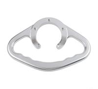 CNC Aluminio tanque de combustible Grab Bar Manija para pasajero (plata)