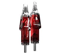 CNC Cartuchos de Tatuaje Aguja para Tatuar #10(15RM) Bugpin Tattoo Cartridge Needles Estandar Desechable con Membrana Curved/Round Magnum 20Pcs Pack EN04R-20-1015RM-M