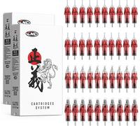 CNC Cartuchos de Tatuaje Aguja para Tatuar #10 Modelo Mezclado RL (3RL 5RL 7RL 9RL 7RM 9RM 13RM 11RM) Tattoo Cartridge Needles Bugpin 0.30mm Estándar Desechable Curved/Round Magnum EN04X-40KIT-DL