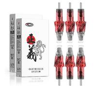 CNC Cartuchos de Tatuaje Aguja para Tatuar #10 Modelo Mezclado RL (7RM 9RM 11RM 15RM) Tattoo Cartridge Needles Bugpin 0.3mm Estándar Desechable con Membrana Curved/Round Magnum EN04X-40KIT-LL