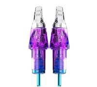 CNC Cartuchos de Tatuaje Aguja para Tatuar #12(15RM) Bugpin Tattoo Cartridge Needles Estandar Desechable con Membrana Curved/Round Magnum 20Pcs Pack EN04B-20-1215RM-M