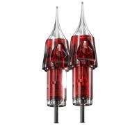 CNC Cartuchos de Tatuaje Aguja para Tatuar #12(7RL) Bugpin Tattoo Cartridge Needles Estandar Desechable con Membrana 7 Round Liner 20Pcs Pack EN04R-20-1207RL-X