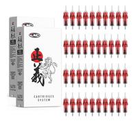 CNC Cartuchos de Tatuaje Aguja para Tatuar #12 Modelo Mezclado RL (3RL 5RL 7RL 9RL) Tattoo Cartridge Needles Estándar 0.35mm Desechable con Membrana EN04X-40KIT-FF