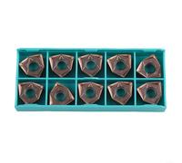 CNC Compatible 10pcs WNMU080608ENM Insertos de carburo, Perfectamente Adecuado para Operaciones de Corte Intermitente