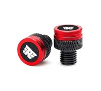 CNC de aluminio 2pcs M10*1.25 espejo agujero tapo Para Himalayan 450 411 Guerrilla Hunter Meteor Classic 350 500 Interceptor 650 Tapón Para Espejo Retrovisor De Motocicleta(Red)