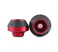 CNC Frente Tenedor Cuadro Deslizadores Deslizamiento Rueda Protector Aluminio Tenedor Marco Rueda Deslizadores Crash Pads Moto Protección de caída Scooter Ciclomotor(rojo)