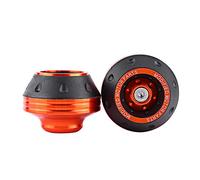 CNC Frente Tenedor Cuadro Deslizadores Deslizamiento Rueda Protector Aluminio Tenedor Marco Rueda Deslizadores Crash Pads Moto Protección de caída Scooter Ciclomotor(naranja)
