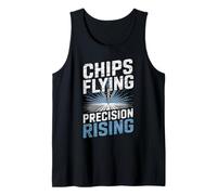 CNC Machining Chip Action Graphic Camiseta sin Mangas