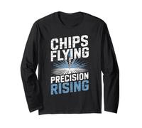 CNC Machining Chip Action Graphic Manga Larga