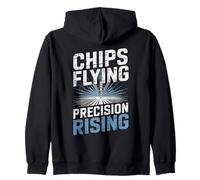 CNC Machining Chip Action Graphic Sudadera con Capucha