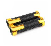 CNC Mango Antideslizante Empuñaduras Puños Aluminio para Manillar Motocicleta de 22 mm compatibles con XJR400 1300 1200(Yellow)