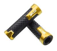 CNC Mango Antideslizante Empuñaduras Puños Antideslizantes Aluminio para Manillar Motocicleta de 22 mm compatibles con Suzuki DR650S/DR650SE 1994-2010(Yellow)