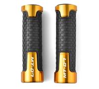 CNC Mango Antideslizante Empuñaduras Puños Goma para Manillar de Motocicleta de 22 mm, Accesorios compatibles con MT07 (2014-2021)(Yellow)
