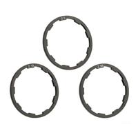 Cnc Mecanizado Aleación de Aluminio Espaciador Set Para 7 A 11 Velocidad Cassette Bicicleta Instalación En Para Hg Freehubs Con Anodizado Negro Para Superficie Y Diseño Ranurado (2mm+2.18mm+2.35m)