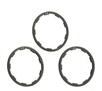 Cnc Mecanizado Aleación de Aluminio Espaciador Set Para 7 A 11 Velocidad Cassette Bicicleta Instalación En Para Hg Freehubs Con Anodizado Negro Para Superficie Y Diseño Ranurado (1mm+1.5mm+1.85mm)