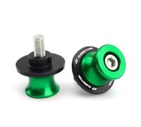 cnc moto TraseroBrazoCarrete Deslizadores oscilant Para SRT SRV SRK 300 350 400 500 700 800 RR S SVT CNC Tornillos Basculante De Motocicleta Carretes Deslizadores Soporte(Green)