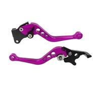 CNC Plegable Maneta Embrague Freno Moto Manija De Freno Motocicleta Modificación Palanca Tambor Embrague CNC Conjunto Manillar Ajustable Piezas Modificadas(Purple)