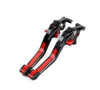 CNC Plegable Maneta Embrague Freno Moto para Aprilia RSV4/RSV4 Factory 2009 2010 2011 2012 2013 2014-2022 Motocicleta CNC Palanca De Embrague Freno Ajustable 5D(Black Red)