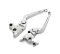 CNC Plegable Maneta Embrague Freno Moto para Softail Fat Boy FLFB para Street Bob FXBB Breakout FXSB FXFB 2015-2024 Palancas De Embrague Freno Motocicleta(Chrome Long)