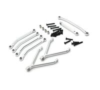 CNC Process Chassis Metal Axle Kit de actualización de dirección de Enlace Fijo para 1 24 Escala Piezas de automóvil RC Compatibles con Modelos de reacondicionamiento FMS(Silver)