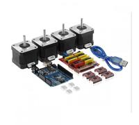 CNC Shield + Compatible con placa R3 + Controlador de motor paso a paso 4X A4988 + Kit de motor paso a paso 4X 4401 Compatible con impresora