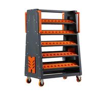 CNC Tool Cart, Heavy-Duty Cutting Implement Storage Rack, CNC Tool Holder Rack,With Swivel Casters & large Capacity - Ideal for Warehouses, Factories, Workshops.(5-tier/60CAP)