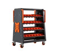 CNC Tool Cart, Heavy-Duty Cutting Implement Storage Rack, CNC Tool Holder Rack,With Swivel Casters & large Capacity - Ideal for Warehouses, Factories, Workshops.(4-tier/96CAP)