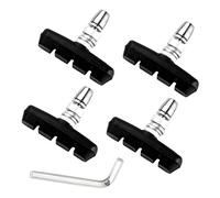 CNC Zapatas de freno V-Brake, 2 pares de 55 mm, pastillas de freno V-Brake, color negro.