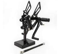 CNC ZX6R 99-02 Reposapiés ajustable para motocicleta, estriberas para Ninja 600 ZX6R ZX636 1999-2002/ ZX9R 1999-2003/ ZZR600 2005-2008 Black