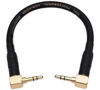 CNCESS CESS-068 Short Audiophile Audio Cable 3.5mm TRS Right Angle Male to Male, 6 Inches