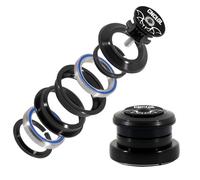CNCLOL Auriculares de bicicleta de 1-1/8 de 44 mm, sin rosca para MTB semiintegrados, kit de auriculares de bicicleta de tubo cónico a recto para bicicleta de montaña y carretera de 1-1/8 a 1-1/2
