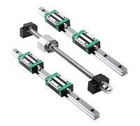 CNCMANS El juego de guía lineal incluye 2 rieles lineales HGR20 de 800 mm con 4 bloques deslizantes + 1 husillo de bolas SFU1605 de 800 mm con tuerca de bola, soporte final BF/BK12