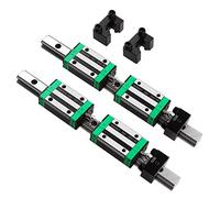 CNCMANS Guía lineal HGH20/HGR20, 2 unidades HGR20, 600 mm, riel lineal con 4 bloques de limitación y 4 unidades de bloque deslizante HGH20CA (HGH20, guía lineal de 600 mm)