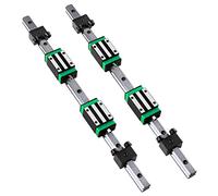 CNCMANS Guía lineal HGH20/HGR20, 2 unidades HGR20, 800 mm, riel lineal con 4 bloques de limitación y 4 unidades de bloque deslizante HGH20CA (HGH20, guía lineal de 800 mm)
