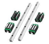 CNCMANS Guía lineal HGR20 400mm con soporte de rodamiento HGH20CA, kit de guía de guía de guía lineal de guía lineal para fresadoras CNC tornos fresadoras