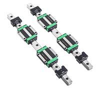 CNCMANS HGR20 - Juego de guías lineales HGR20-300 mm con 4 piezas de bloque deslizante HGW20CC + 4 unidades de bloque de limitación para máquinas y equipos automatizados