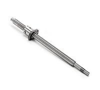 CNCMANS Husillo circular SFU1605-350 mm, acero inoxidable, tornillo de rosca con tuerca de bola y extremo mecanizado, sin necesidad de tocar ni soportes laterales para equipo automatizado