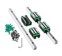 CNCMANS Linear Rail HGR15-800 mm - Juego de guías lineales (2 unidades de carril lineal HGR15-800 mm y 4 unidades HGH15CA bloque deslizante para máquinas automatizadas)