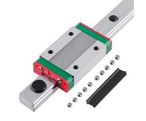 CNCMANS MGN12H 400 mm guía lineal en miniatura MGN12 400 mm guía lineal MGN12 riel lineal guía lineal con bloque de rodamiento MGN12H para máquina de grabado CNC