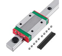 CNCMANS MGN12H - Guía lineal en miniatura MGN12 de 200 mm, guía lineal MGN12, guía lineal, riel MGN12, guía lineal, guía lineal con bloque de rodamiento MGN12H para máquina de grabado CNC