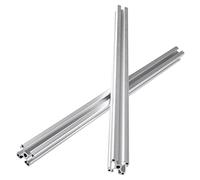 CNCMANS Perfil de aluminio 3030, 2 unidades, 800 mm, tipo T, anodizado en plata, estándar europeo, perfil de aluminio 30 x 30, riel lineal de extrusión para impresora 3D y máquina de grabado CNC
