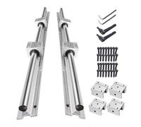 CNCMANS SBR20 3000 mm guía lineal, el juego de rieles contiene 4 unidades de guía lineal de 1500 mm con 8 bloques de rodamientos SBR20UU y 4 tacos para máquinas CNC (empalmadas)
