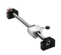 CNCMANS SFU1605/RM1605 - Husillo circular de 1000 mm (39,37 pulgadas), tuerca esférica 1605 + soporte BK/ BF12 + carcasa de tuerca, pieza CNC de 6,35 x 10 mm